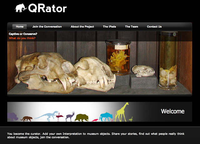Introducing QRator – iPad and Web Based Living Labels for Museums