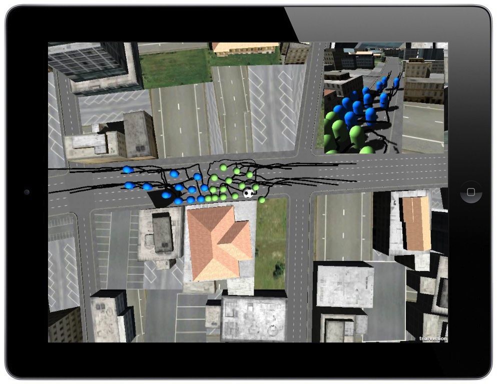 Urban Ball – CityEngine, Unity and Agent Based Modelling on the iPad