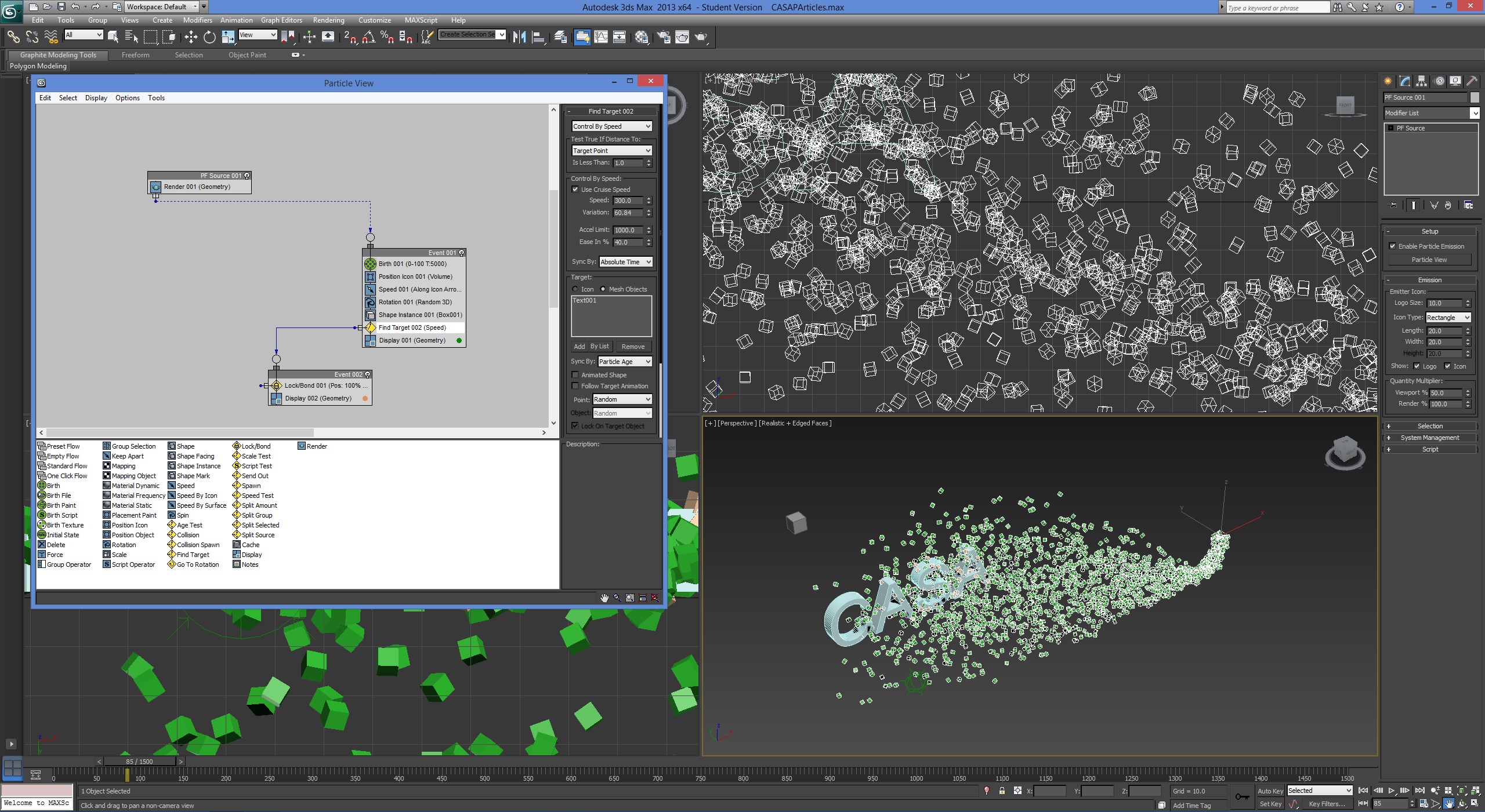 Particles –  3dsMax and Lumion/Unity