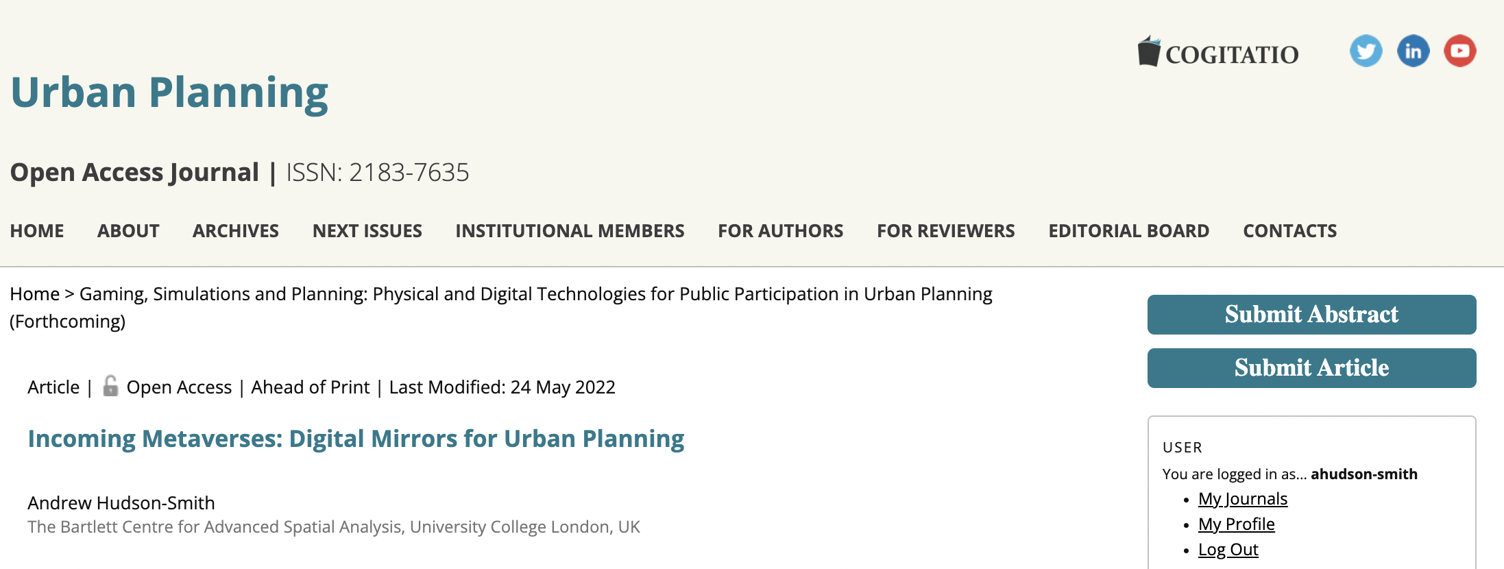 Incoming Metaverses: Digital Mirrors for Urban Planning