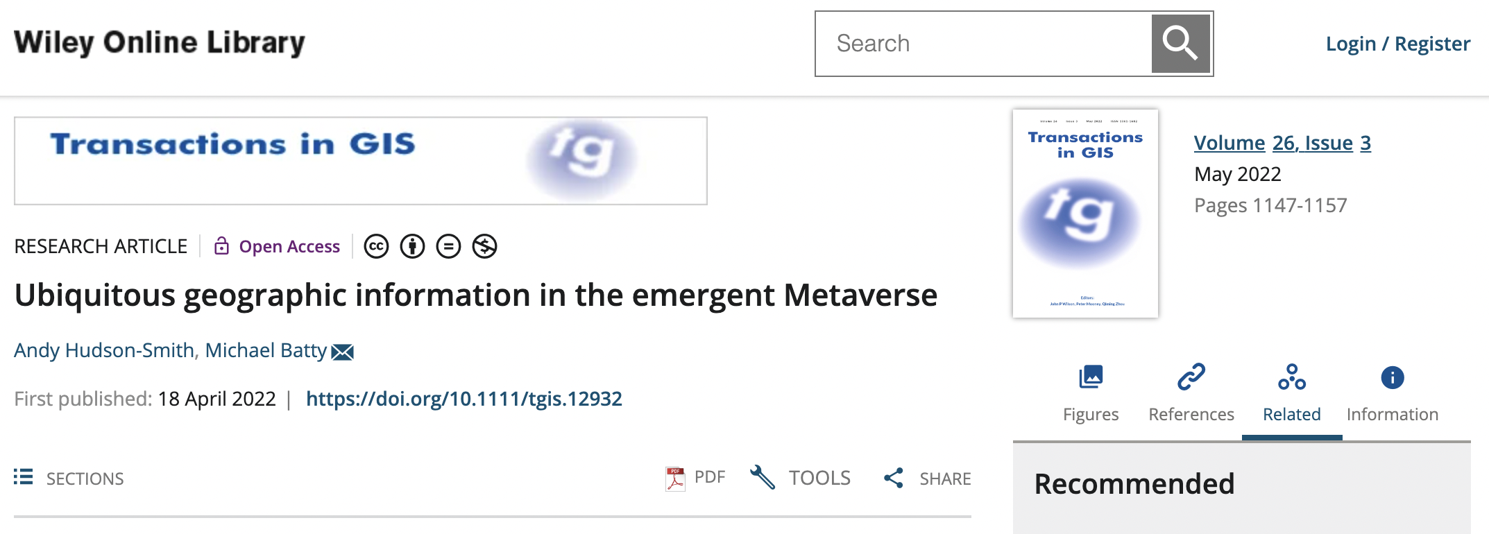 Ubiquitous geographic information in the emergent Metaverse