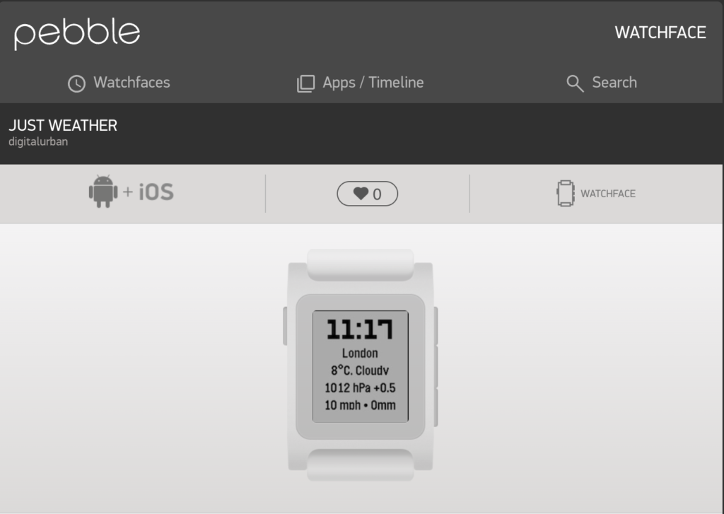 Pebble Watch Face